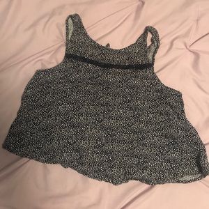 Blue/White dot Crop top